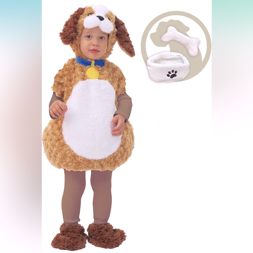 NWT Spooktacular Creations Halloween Puppy Costume for ToddlerS, Size 18/24 Mths